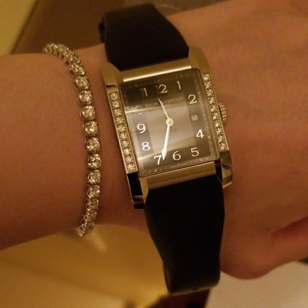 Baume & Mercier Hampton Diamond Satin Band Watch